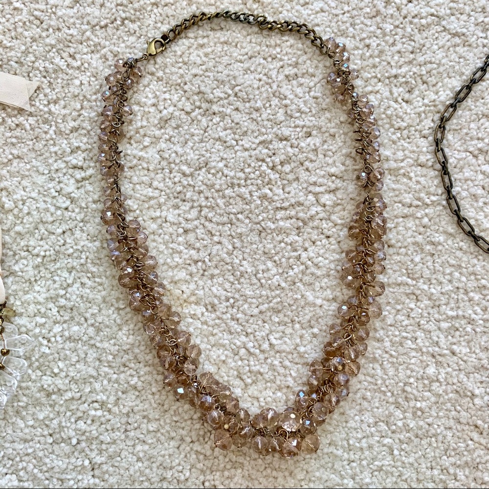 Crystal Beaded Statement Necklace